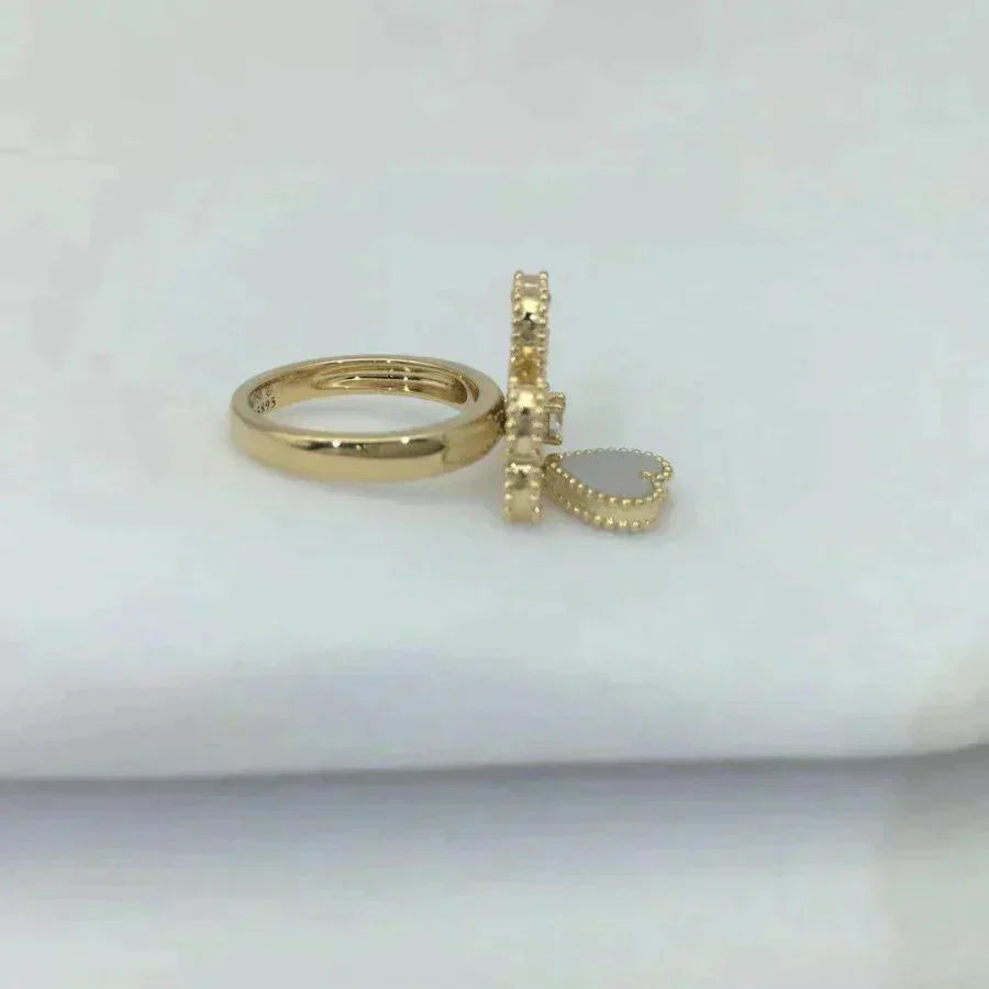 [Aurelle Style]SWEET CLOVER WHITE MOP RING
