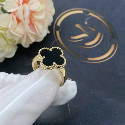 [Aurelle Style]CLOVER ONYX RING
