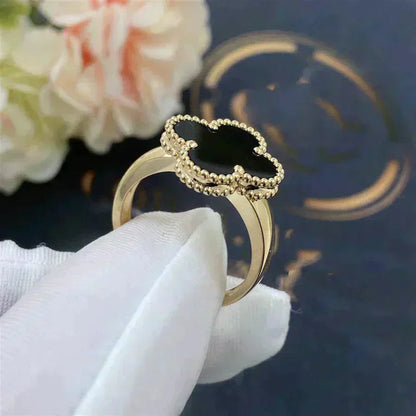 [Aurelle Style]CLOVER ONYX RING