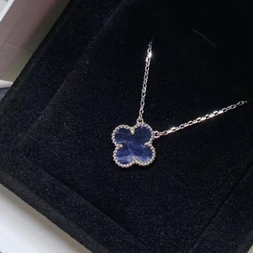[Aurelle Style]CLOVER 15MM PIETERSITE NECKLACE SILVER