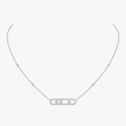 [Aurelle Style] Move Pave_ Rose Gold Diamond Necklace