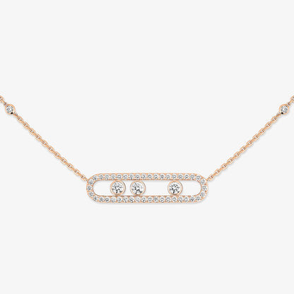 [Aurelle Style] Move Pave_ Rose Gold Diamond Necklace