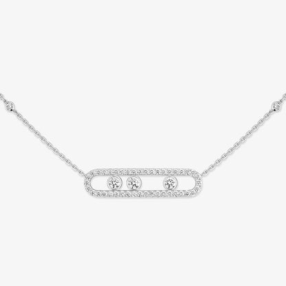 [Aurelle Style] Move Pave_ Rose Gold Diamond Necklace