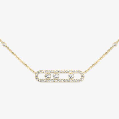 [Aurelle Style] Move Pave_ Rose Gold Diamond Necklace