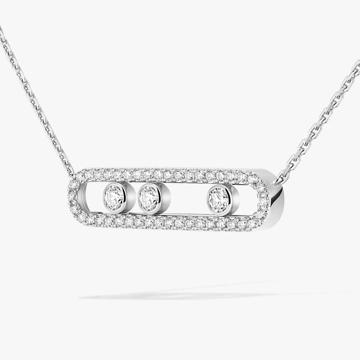 [Aurelle Style] Move Pave_ Rose Gold Diamond Necklace