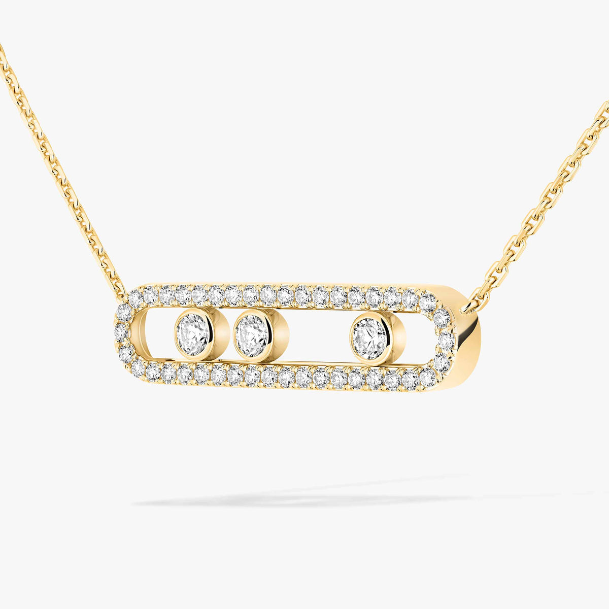 [Aurelle Style] Move Pave_ Rose Gold Diamond Necklace