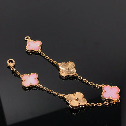 [Aurelle Style] CLOVER 5 MOTIFS  PINK MOP BRACELET COLLECTION