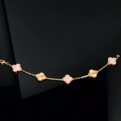 [Aurelle Style] CLOVER 5 MOTIFS  PINK MOP BRACELET COLLECTION
