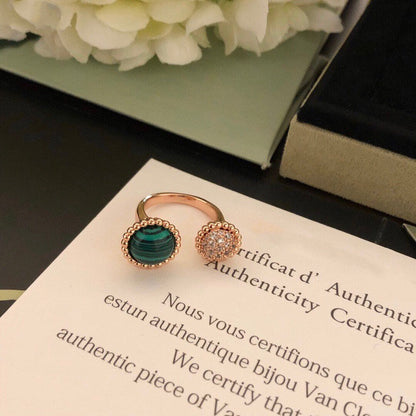 [Aurelle Style]PERLEE COULEURS DIAMOND ROSE GOLD BETWEEN THE FINGER RING