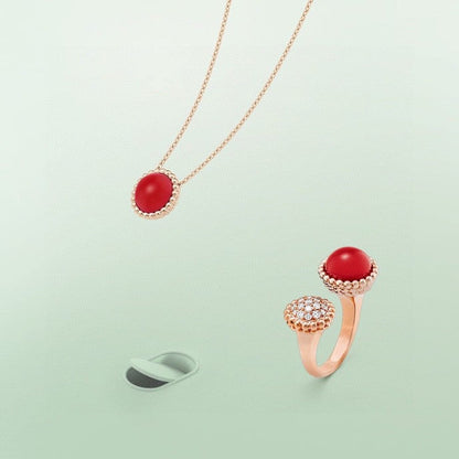 [Aurelle Style]PERLEE COULEURS DIAMOND ROSE GOLD BETWEEN THE FINGER RING