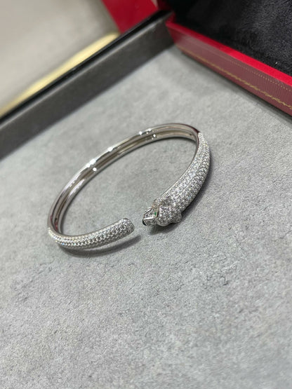 [Aurelle Style]PANTHERE FULL DIAMOND OPEN BRACELET