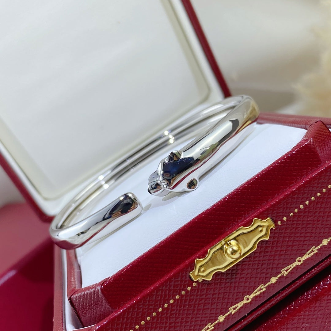 [Aurelle Style]PANTHERE SILVER OPEN BRACELET