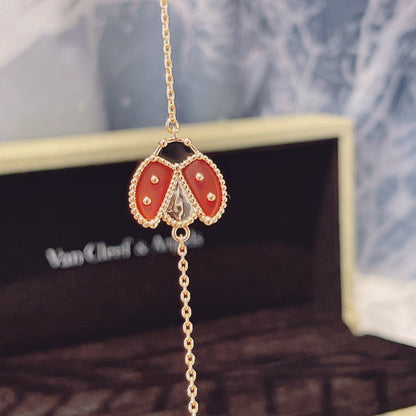 [Aurelle Style]LUCKY SPRING 1 MOTIF PINK GOLD BRACELET