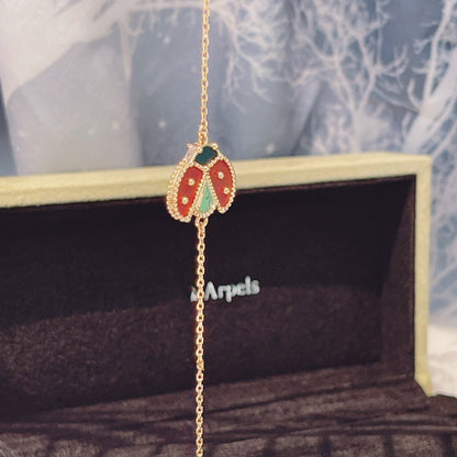 [Aurelle Style]LUCKY SPRING 1 MOTIF PINK GOLD BRACELET