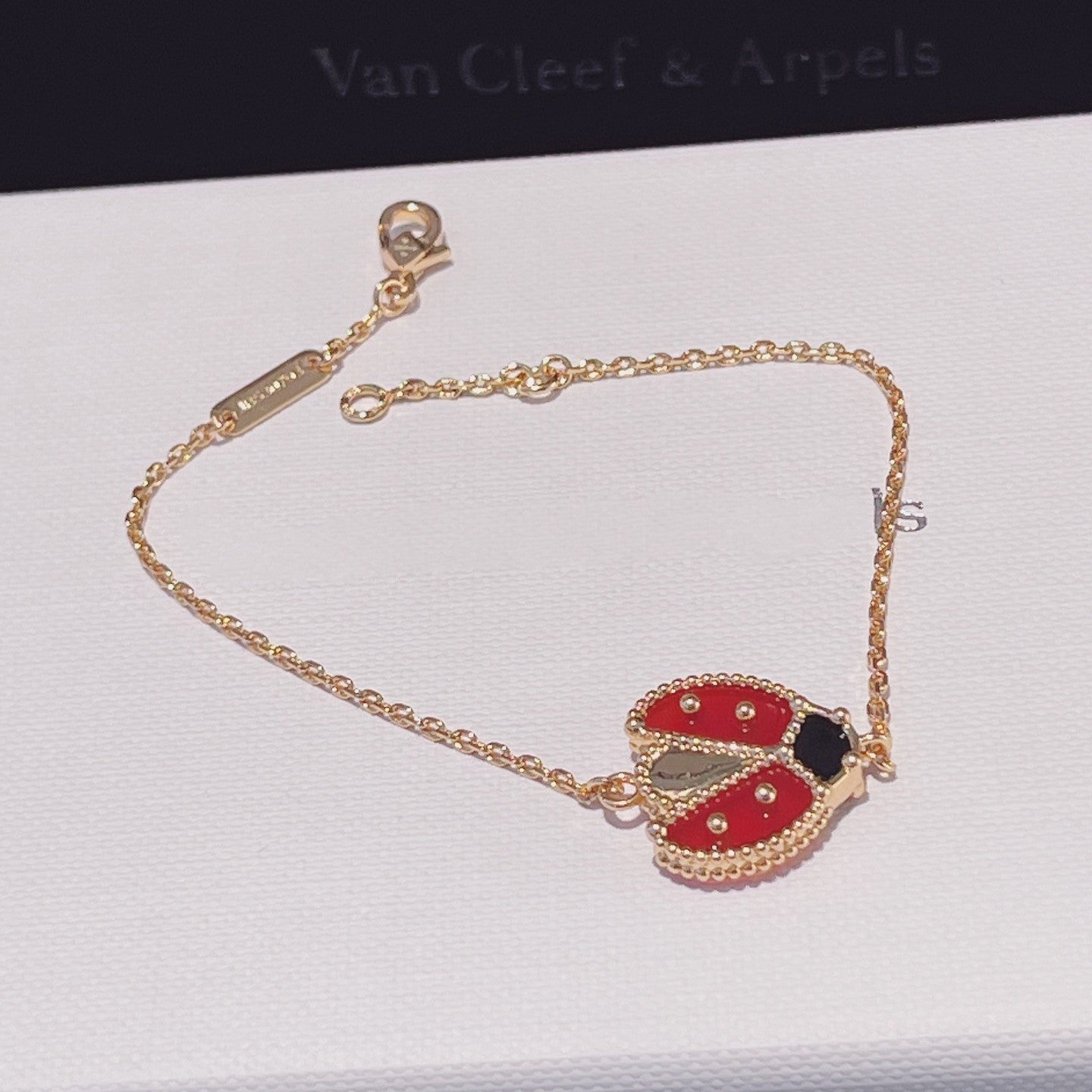 [Aurelle Style]LUCKY SPRING 1 MOTIF PINK GOLD BRACELET