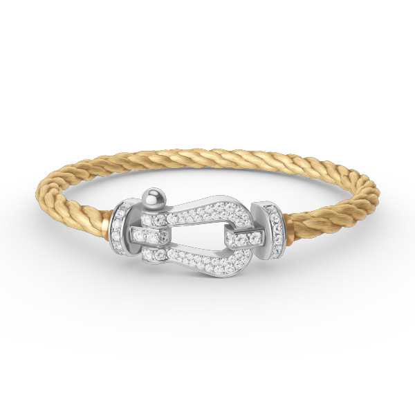 [Aurelle Style]FORCE LARGE HORSESHOE FULL DIAMOND BRACELET SILVER