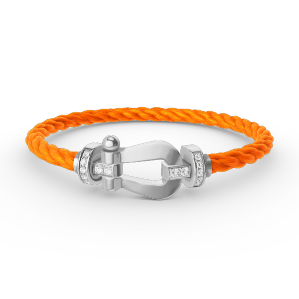 [Aurelle Style]FORCE LARGE HORSESHOE HALF DIAMOND BRACELET SILVER