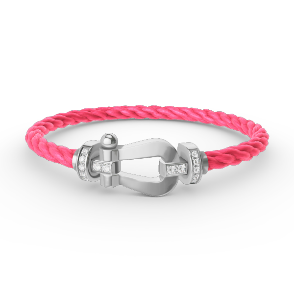 [Aurelle Style]FORCE LARGE HORSESHOE HALF DIAMOND BRACELET SILVER