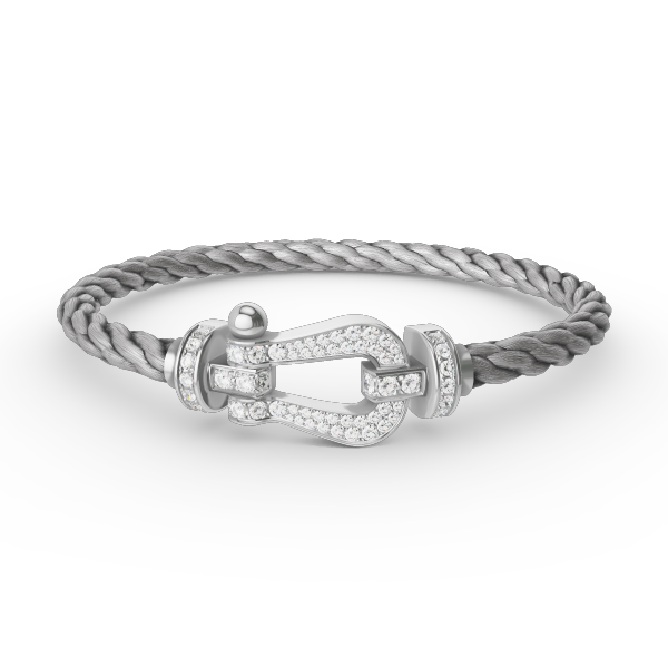 [Aurelle Style]FORCE LARGE HORSESHOE FULL DIAMOND BRACELET SILVER