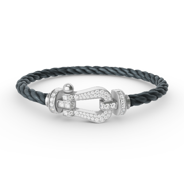 [Aurelle Style]FORCE LARGE HORSESHOE FULL DIAMOND BRACELET SILVER