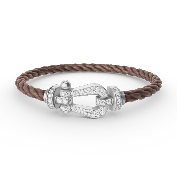 [Aurelle Style]FORCE LARGE HORSESHOE FULL DIAMOND BRACELET SILVER