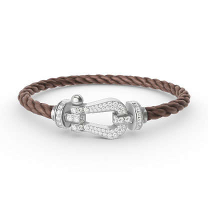 [Aurelle Style]FORCE LARGE HORSESHOE FULL DIAMOND BRACELET SILVER