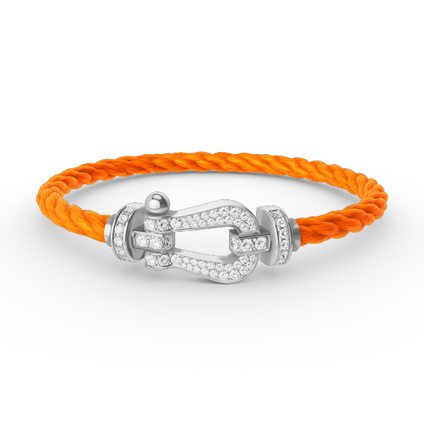 [Aurelle Style]FORCE LARGE HORSESHOE FULL DIAMOND BRACELET SILVER