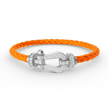 [Aurelle Style]FORCE LARGE HORSESHOE FULL DIAMOND BRACELET SILVER