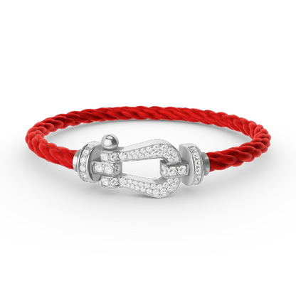 [Aurelle Style]FORCE LARGE HORSESHOE FULL DIAMOND BRACELET SILVER