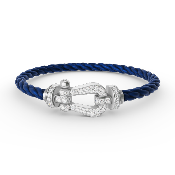 [Aurelle Style]FORCE LARGE HORSESHOE FULL DIAMOND BRACELET SILVER