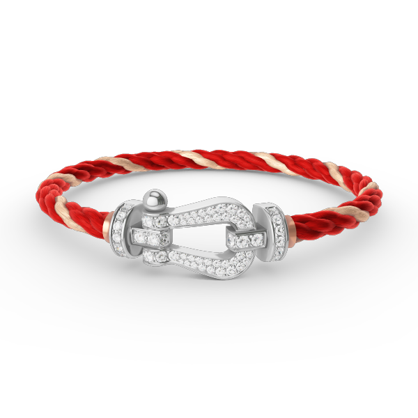 [Aurelle Style]FORCE LARGE HORSESHOE FULL DIAMOND BRACELET SILVER