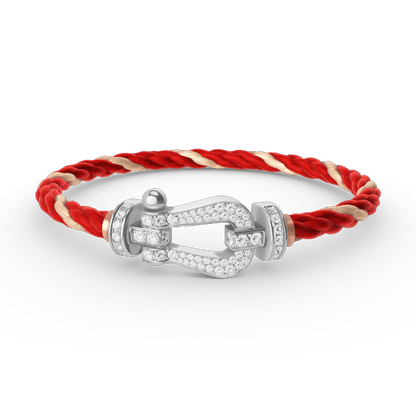 [Aurelle Style]FORCE LARGE HORSESHOE FULL DIAMOND BRACELET SILVER