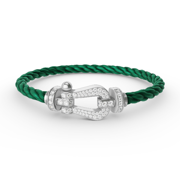 [Aurelle Style]FORCE LARGE HORSESHOE FULL DIAMOND BRACELET SILVER