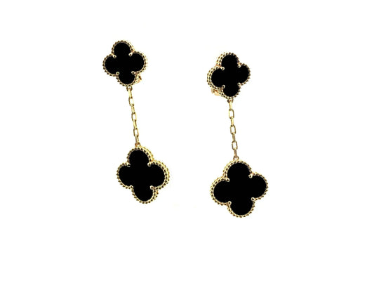 [Aurelle Style]CLOVER 2 MOTIFS  EARRINGS (MULTIPLE CHOICESC
