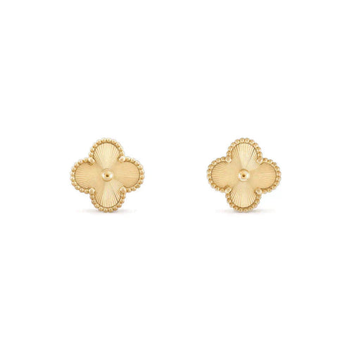 [Aurelle Style]CLOVER MEDIUM 1 MOTIFS LASER EARRINGS