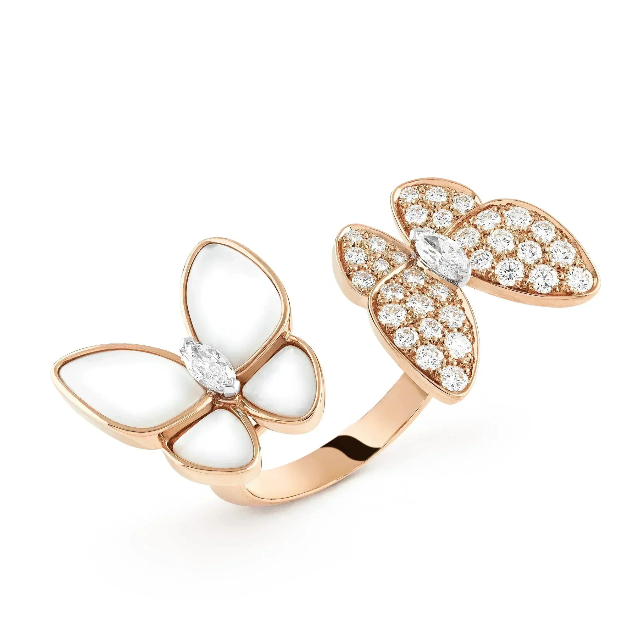 [Aurelle Style]TWIN BUTTERFLY DIAMOND MOP RING