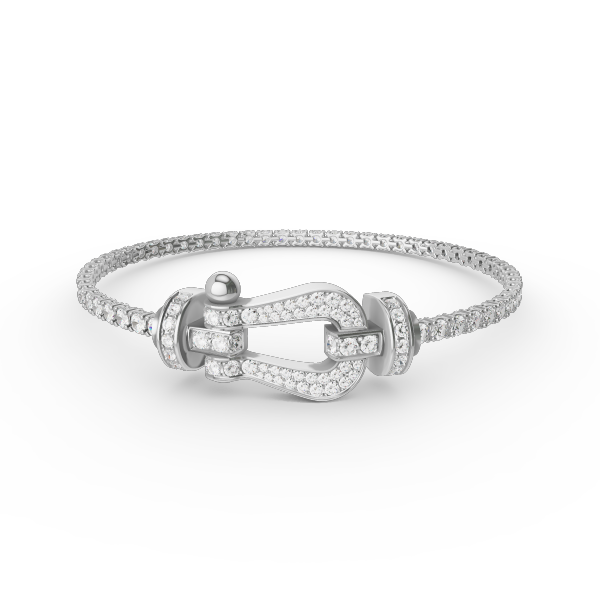 [Aurelle Style]FORCE  LARGE HORSESHOE FULL DIAMOND TENNIS BRACELET