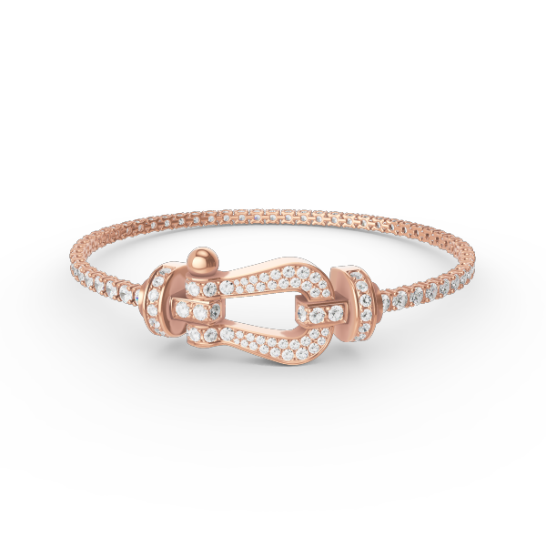 [Aurelle Style]FORCE  LARGE HORSESHOE FULL DIAMOND TENNIS BRACELET