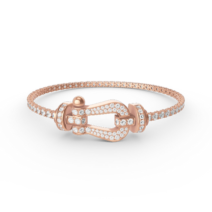 [Aurelle Style]FORCE  LARGE HORSESHOE FULL DIAMOND TENNIS BRACELET