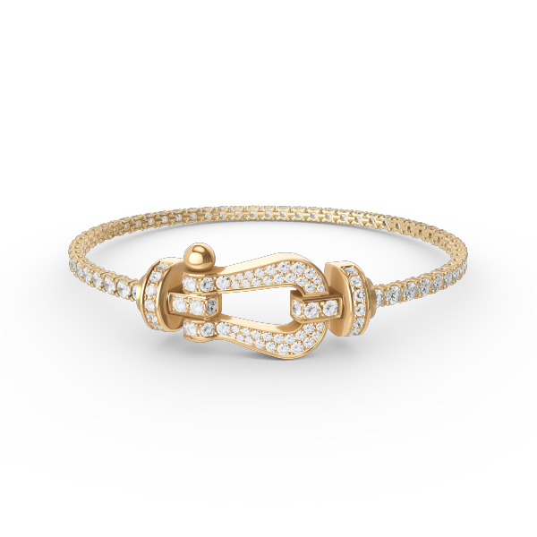 [Aurelle Style]FORCE  LARGE HORSESHOE FULL DIAMOND TENNIS BRACELET