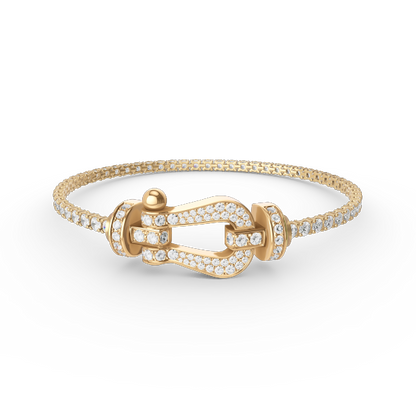[Aurelle Style]FORCE  LARGE HORSESHOE FULL DIAMOND TENNIS BRACELET