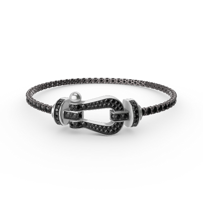 [Aurelle Style]FORCE  LARGE HORSESHOE FULL DIAMOND TENNIS BRACELET